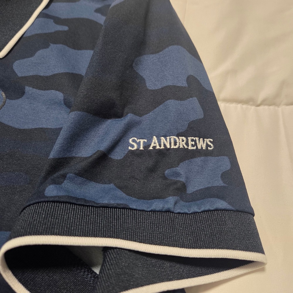 Abacus Womens Blue Camo Golf Polo Shirt St Andrews Short Sleeve Size XS - Picture 5 of 10